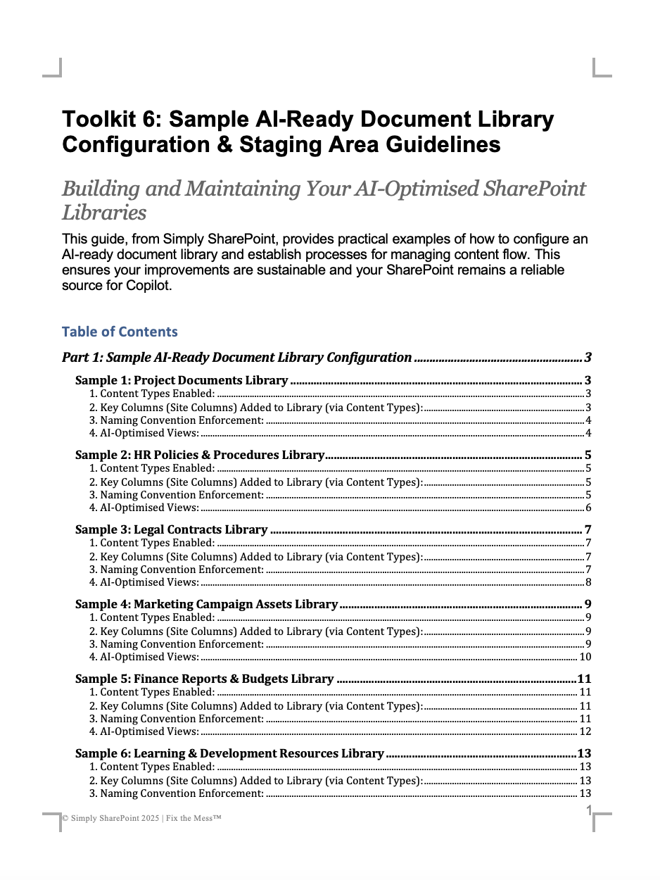 Sharepoint AI Readiness Toolkit