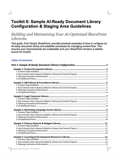 Sharepoint AI Readiness Toolkit