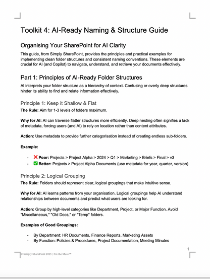 Sharepoint AI Readiness Toolkit