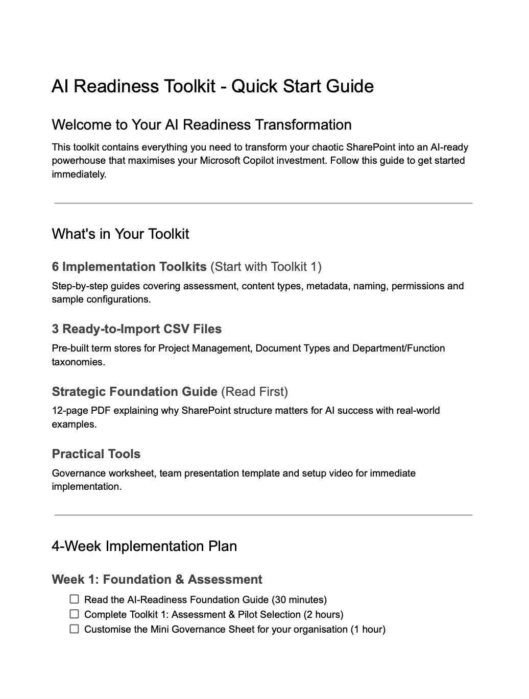 Sharepoint AI Readiness Toolkit