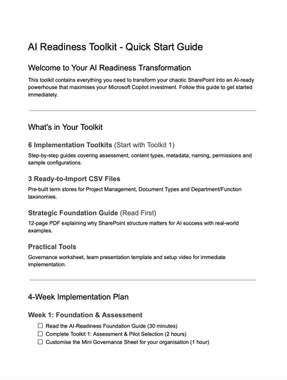 Sharepoint AI Readiness Toolkit