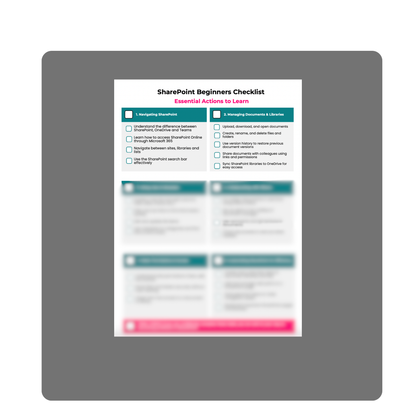 Sharepoint Planning Checklists
