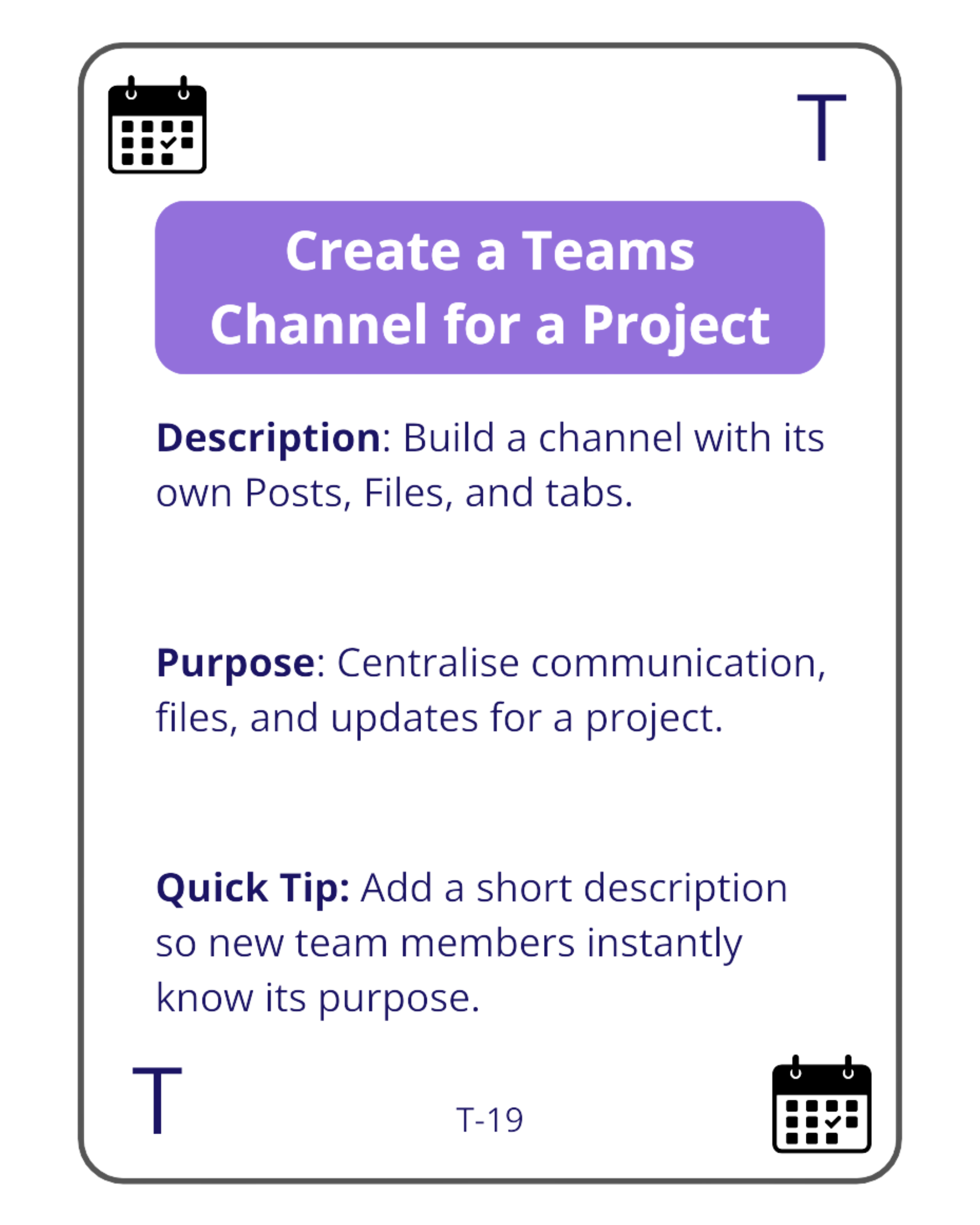 Teams & Meetings Workflow Cards