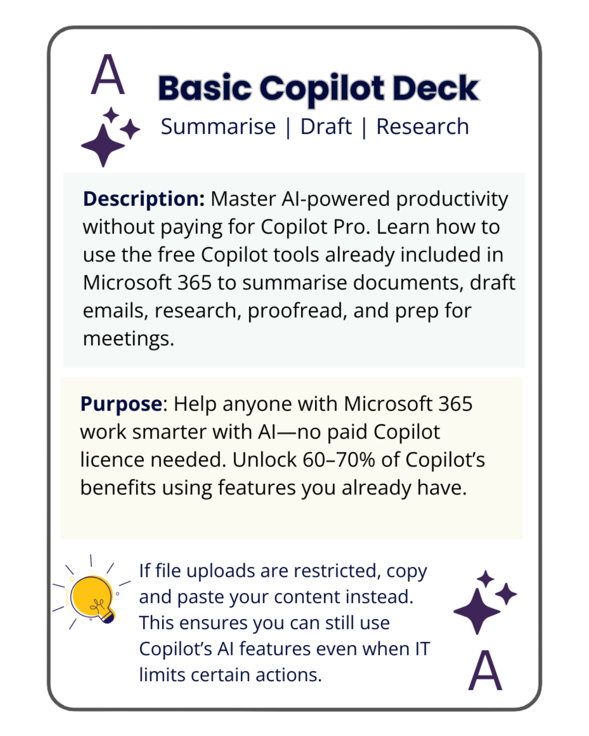 Copilot & AI Workflow Cards