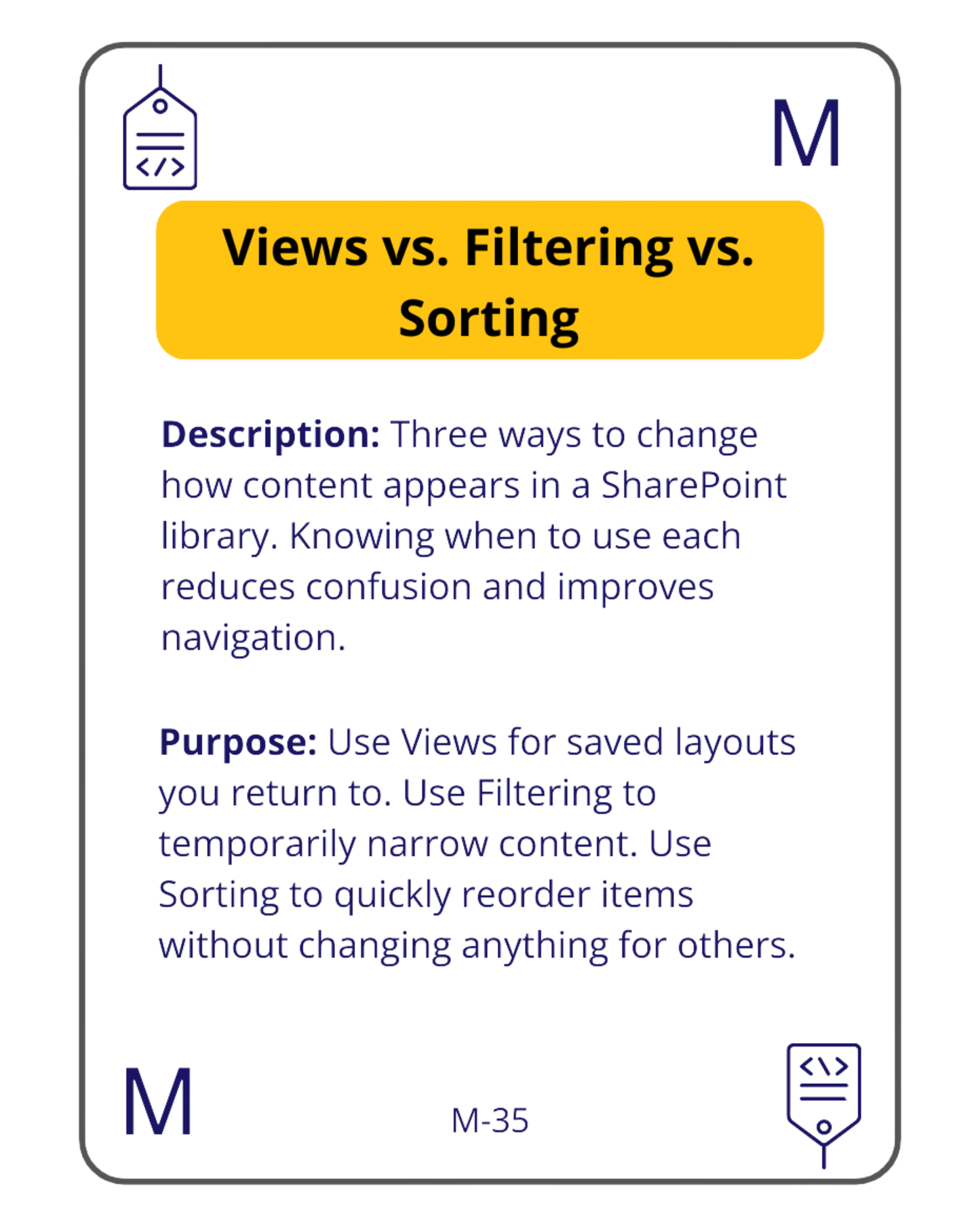 Organisation & Metadata Workflow Cards