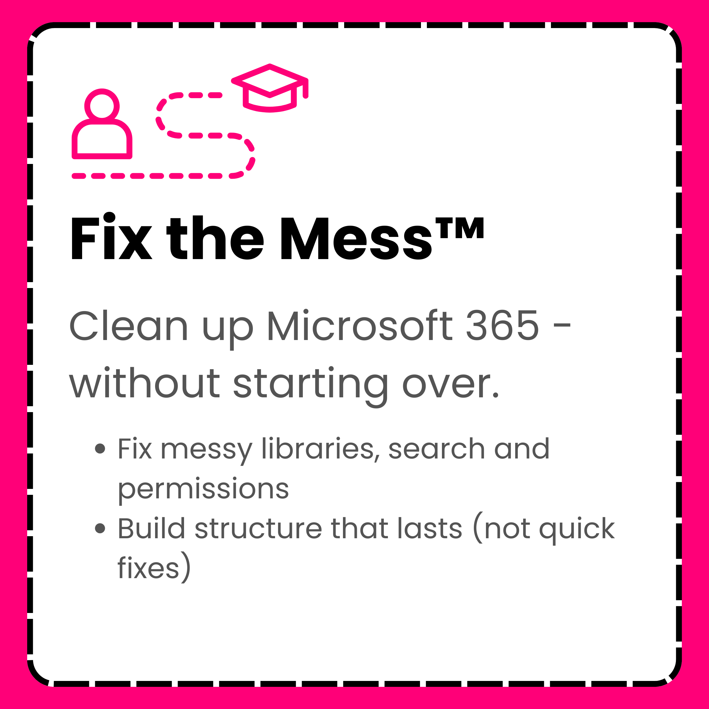 Fix the Mess™ - Learning Pathway