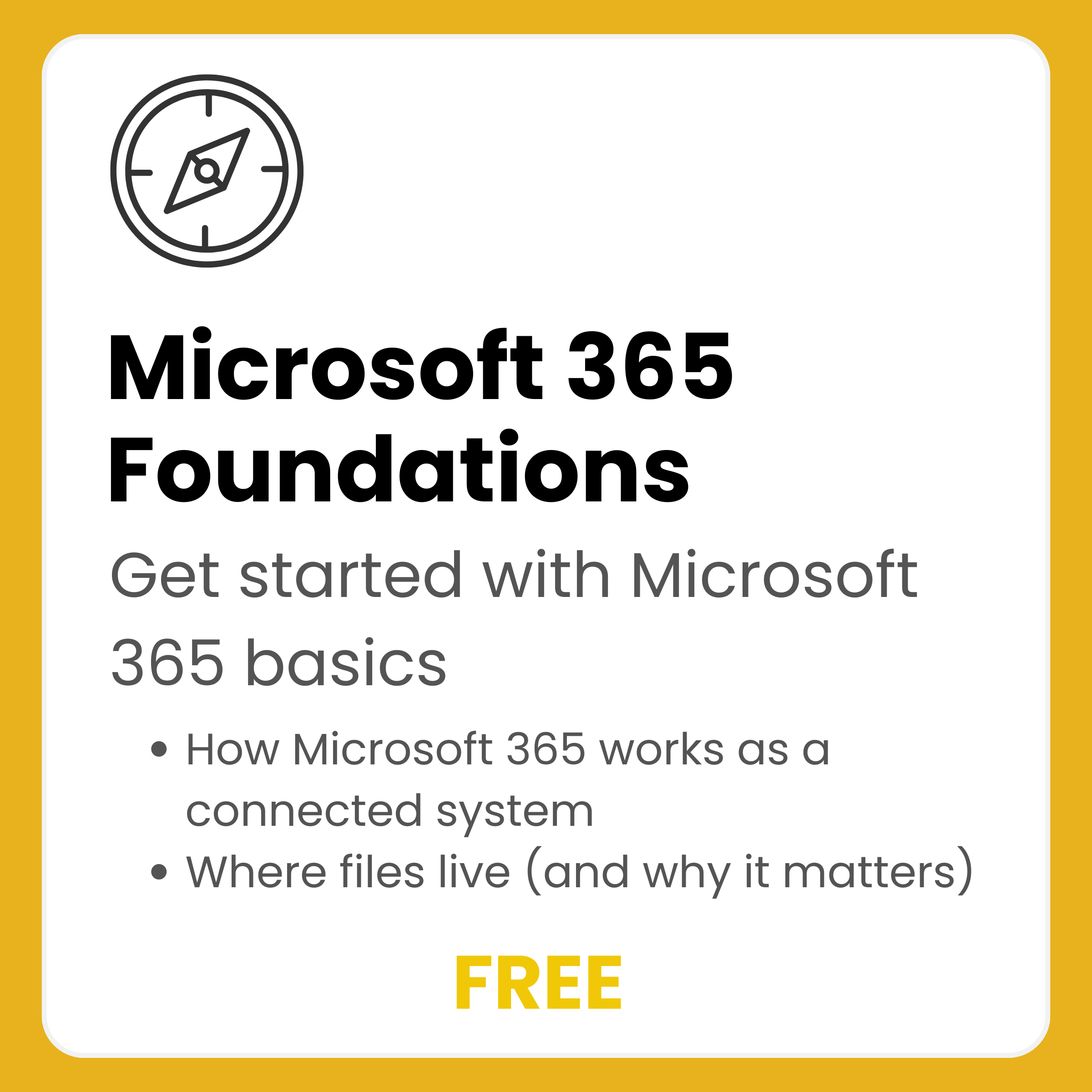 Microsoft 365 Foundations Workflow Cards