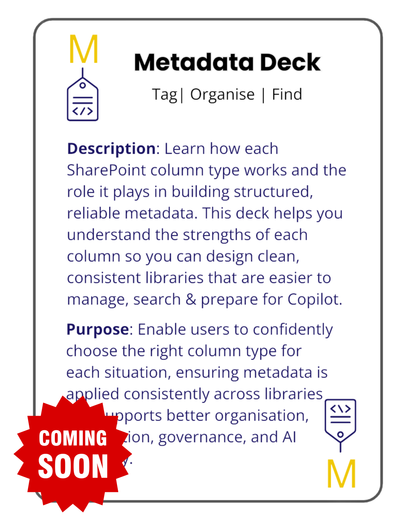 Microsoft 365 Organisaiton and Metadata Workflow Cards